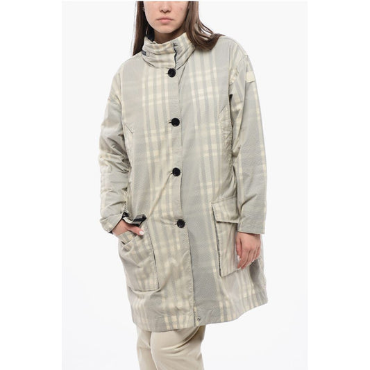 Woolrich Tartan PEONY Coat With Hidden Hood