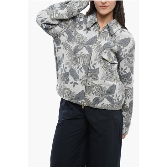 Woolrich Jacquard Floral Pattern TIMBER Overshirt