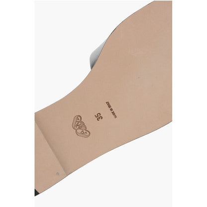 Alexander McQueen Embossed Leather Sliders with Cuir Sole