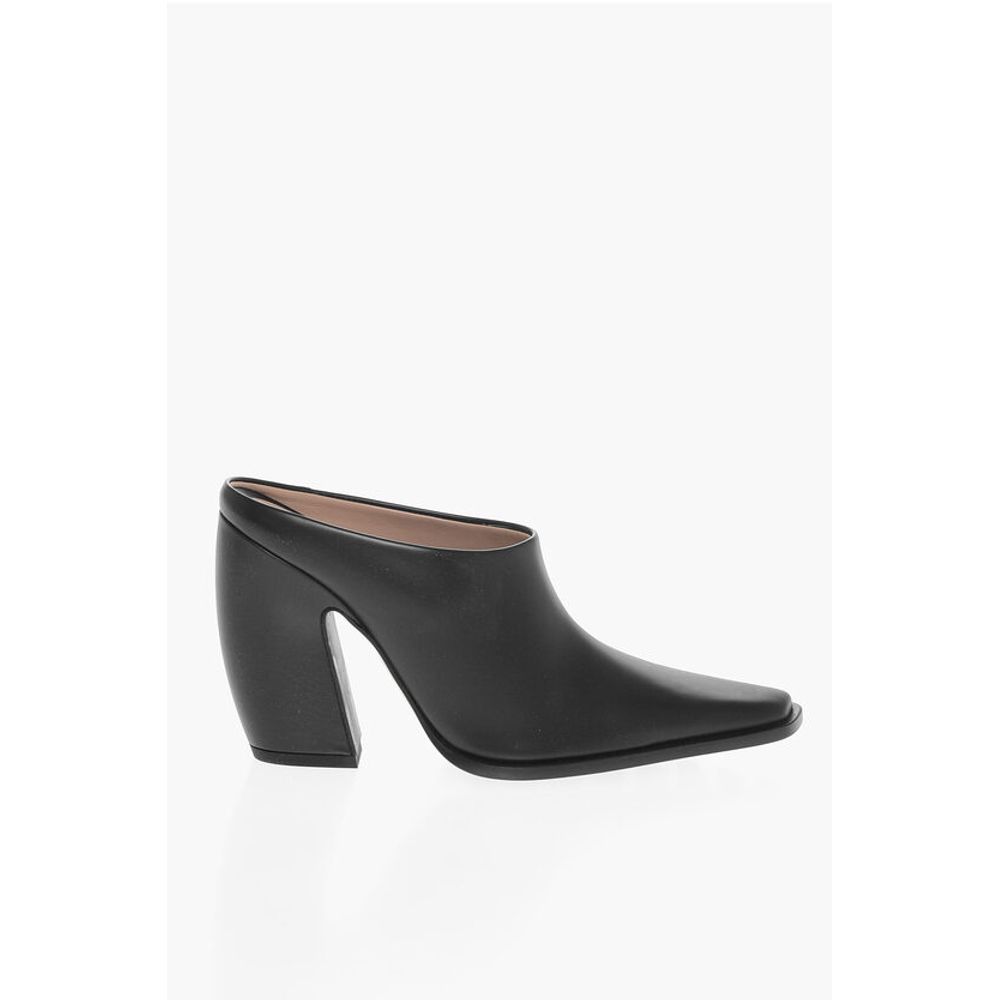 Bottega Veneta Leather TEX Mules with Covered Heel 10cm