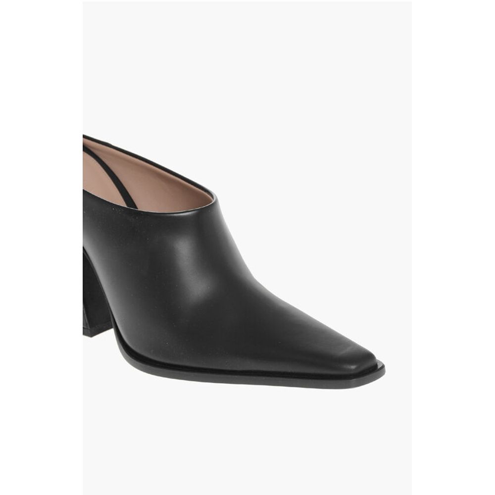 Bottega Veneta Leather TEX Mules with Covered Heel 10cm