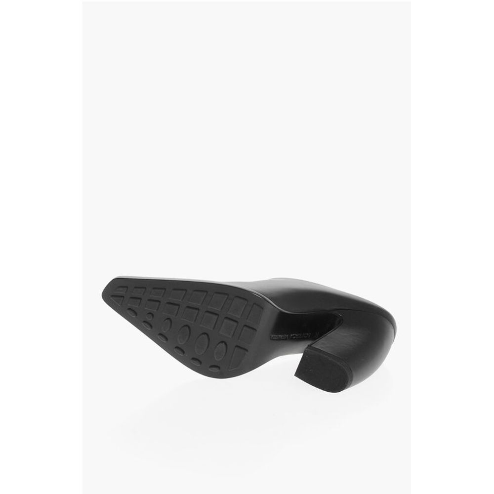 Bottega Veneta Leather TEX Mules with Covered Heel 10cm