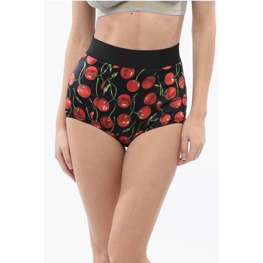 Dolce & Gabbana High-waisted Bikini Slip with Cherry Print