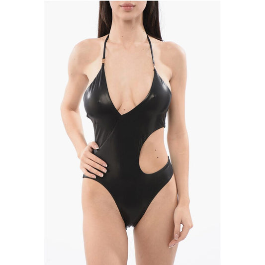 Versace Cut-out One-piece Swimsuit with LA GRECA Logo
