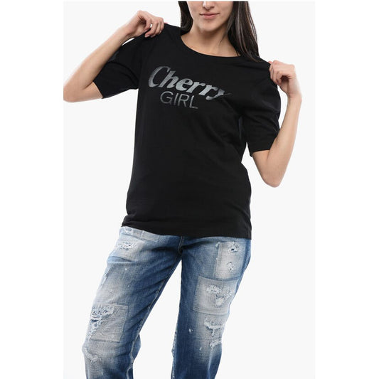 Dsquared² Crew Neck CHERRY GIRL Cotton T-Shirt
