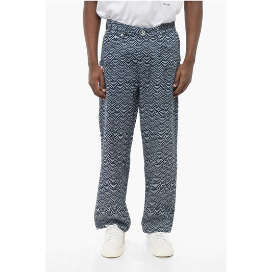 Kenzo 5-Pocket SEIGAIHA Pants with Rainbow Motif