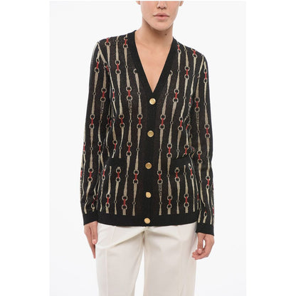 Gucci Morset Motif Lurex Cardigan