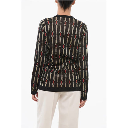 Gucci Morset Motif Lurex Cardigan