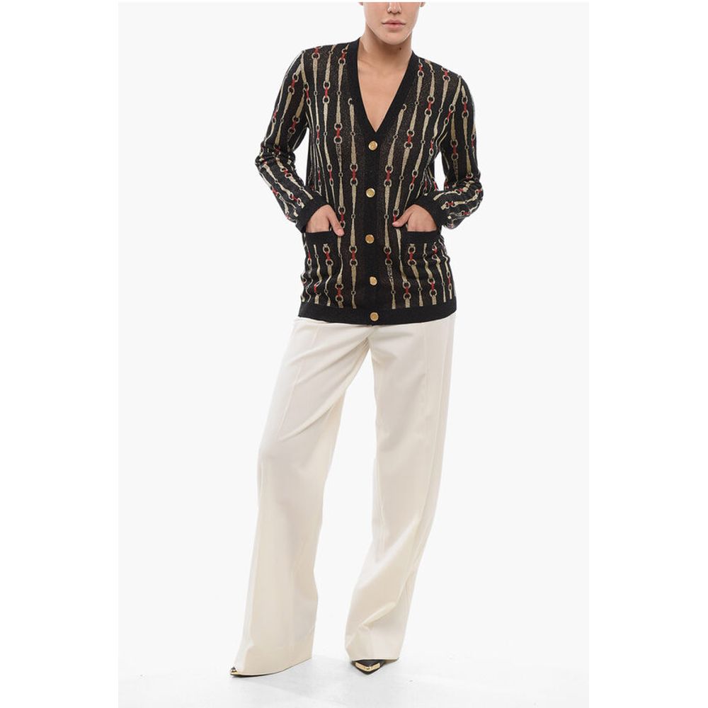 Gucci Morset Motif Lurex Cardigan