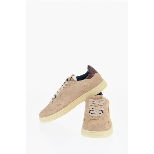 Autry Suede Low Top Sneakers with Contrasting Details