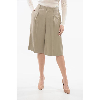 Ami Alexandre Mattiussi Wool Blend Pleated Shorts