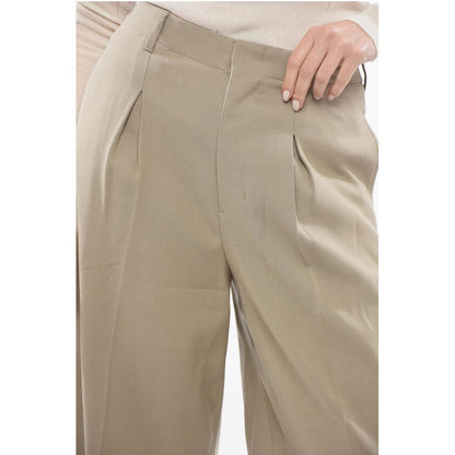 Ami Alexandre Mattiussi Wool Blend Pleated Shorts
