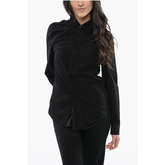 R13 Cotton Poplin FOLDOUT Shirt with Ton on Ton Silk Detail