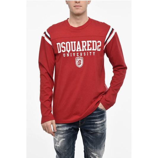 Dsquared² Varsity Fit D2 UNIVERSITY T-Shirt with Tape Detail