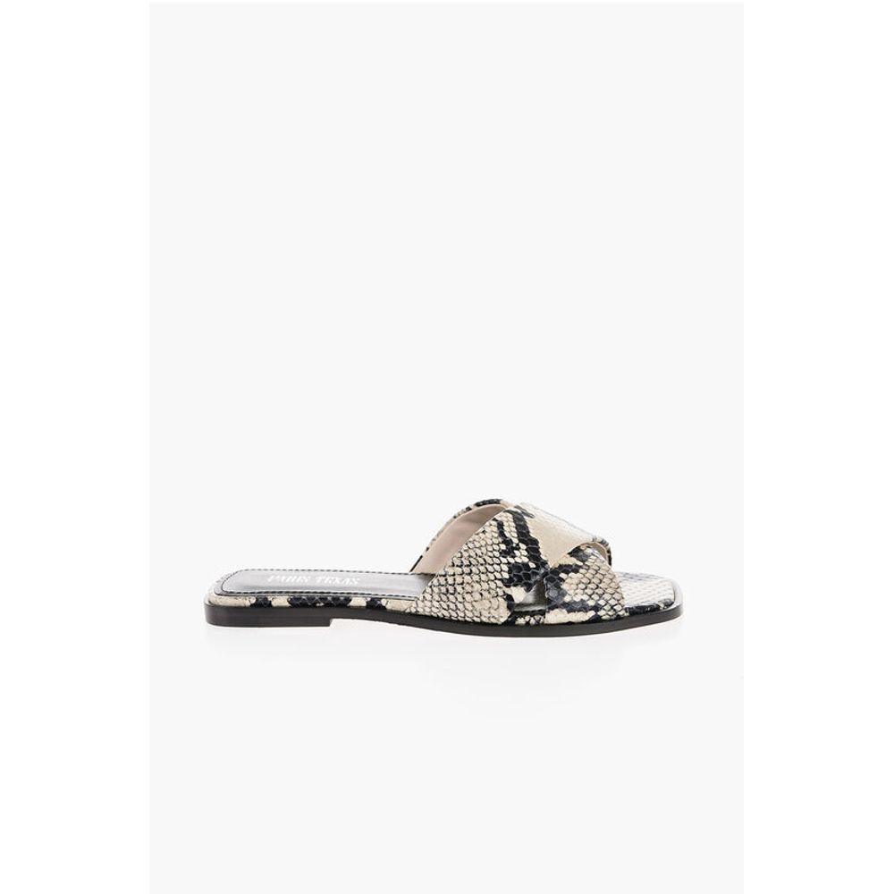 Paris Texas Python Effect Leather MONTECARLO Sandals