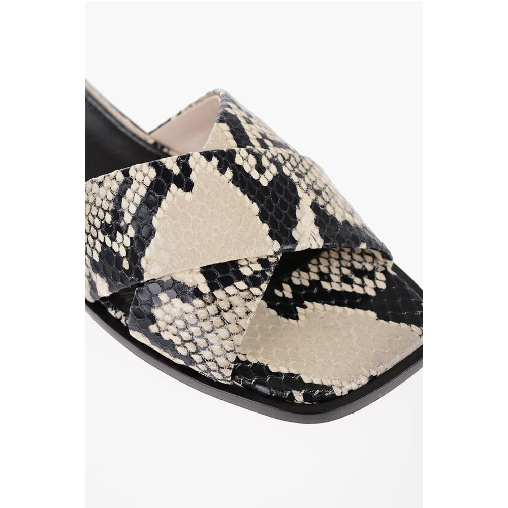 Paris Texas Python Effect Leather MONTECARLO Sandals