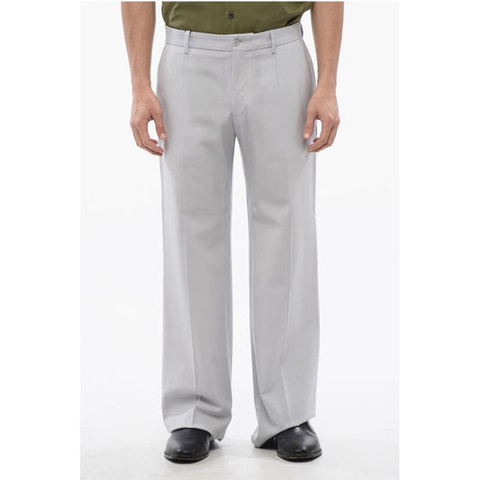 Dolce & Gabbana 4-Pocketed Stretch Wool Pants with Belt Loops