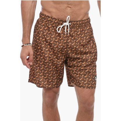 Yes I Am Pattern Print Boxer Swimsuit