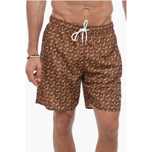 Yes I Am Pattern Print Boxer Swimsuit