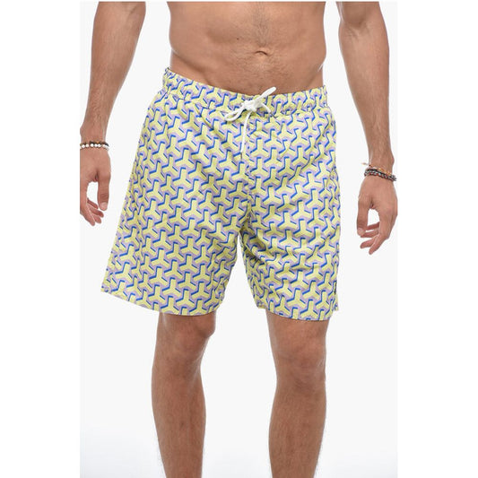 Yes I Am Monogram Motif Swim Shorts