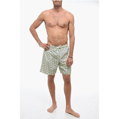 Yes I Am Monogram Motif Swim Shorts