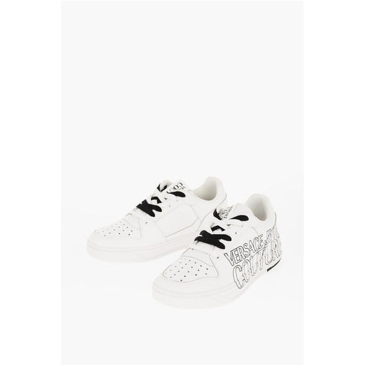Versace JEANS COUTURE Leather STARLIGHT Low Top Sneakers with Printe