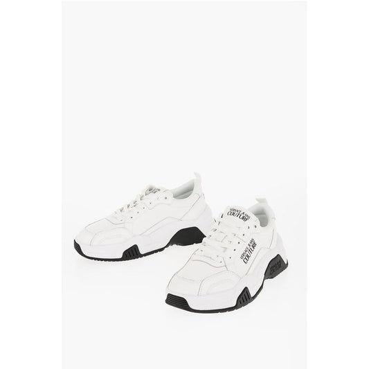 Versace JEANS COUTURE Leather STARGAZE Sneakers with Contrasting Det