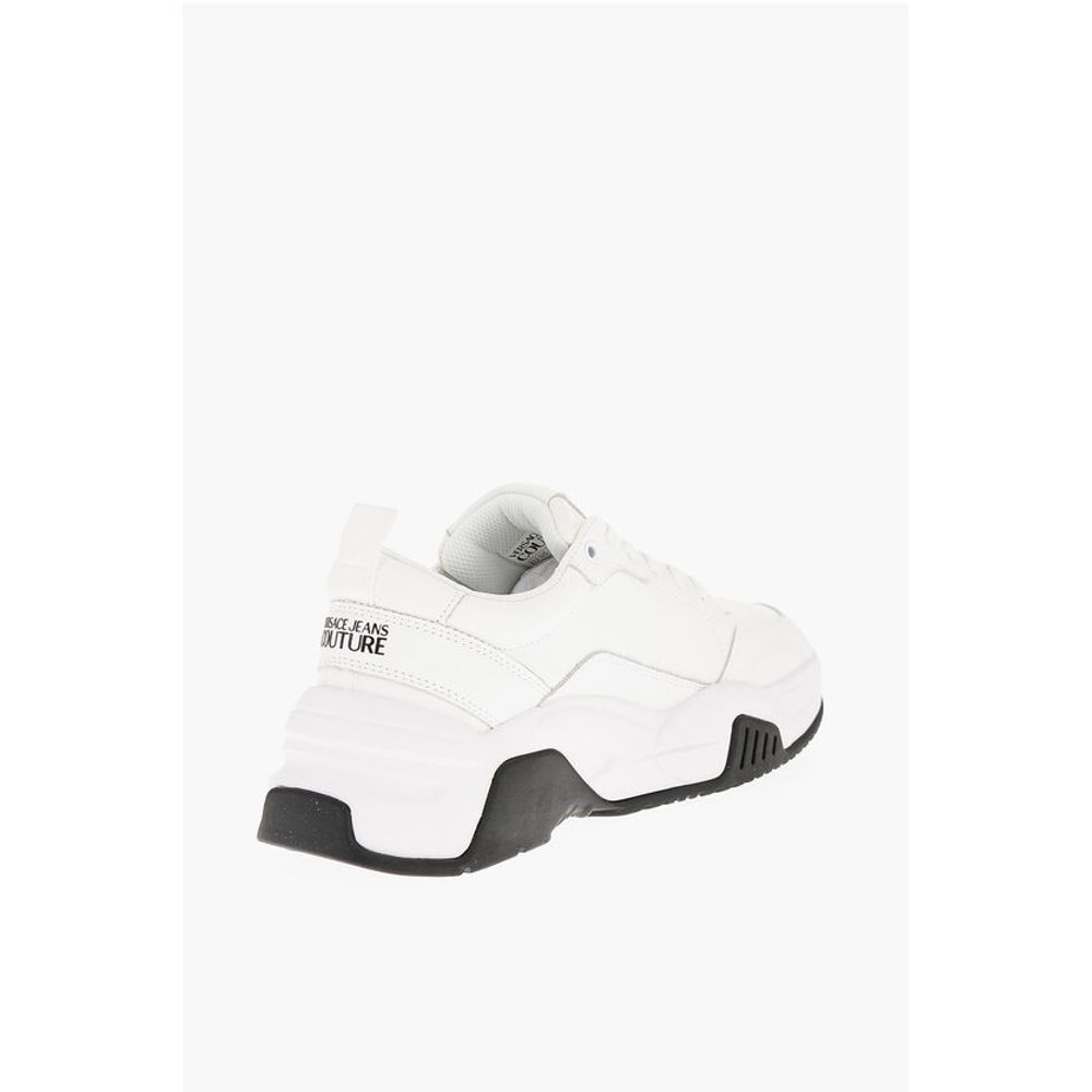 Versace JEANS COUTURE Leather STARGAZE Sneakers with Contrasting Det