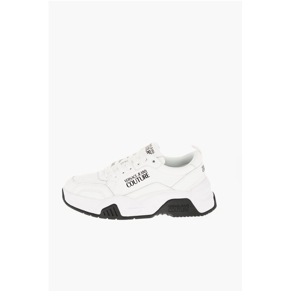 Versace JEANS COUTURE Leather STARGAZE Sneakers with Contrasting Det