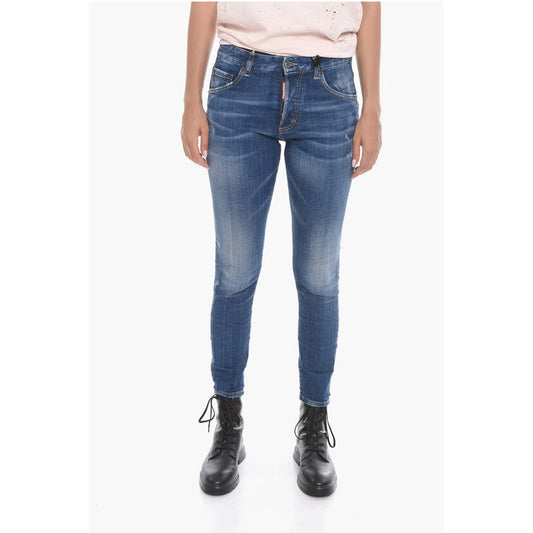 Dsquared² Dark Wash SKINNY FIT Denims with Belt Loops 14cm