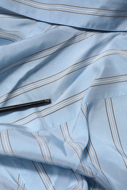 Dolce & Gabbana Light Blue MARTINI Striped Formal Dress Shirt