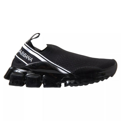 Dolce & Gabbana Black Sorrento Slip On Low Top Sneakers