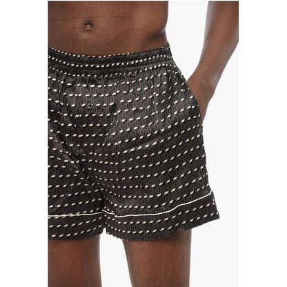 Dsquared² Monogram Silk Blend Pijama Shorts