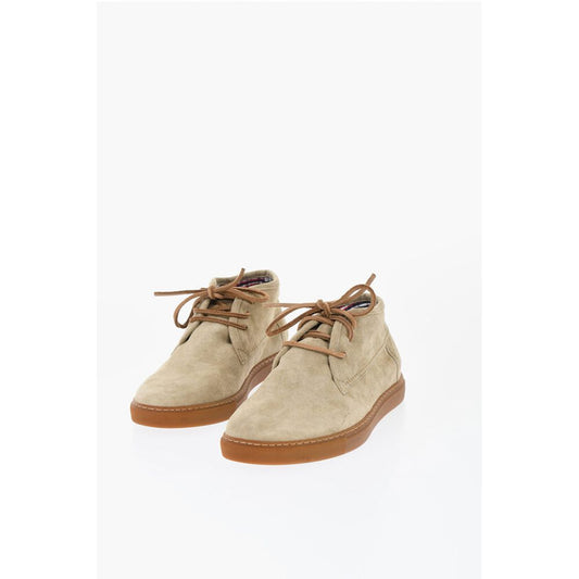 Corneliani ID Suede Desert Boots with Checked Inner