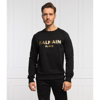 Balmain Black Cotton Sweater