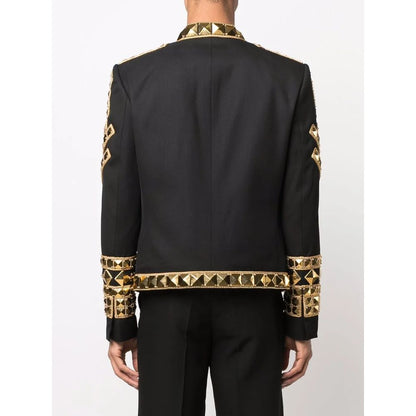 Balmain Black Haircalf Jacket