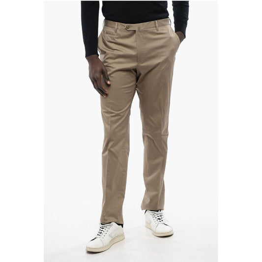 Corneliani 4-Pocketed LEADER Cotton Blend Pants with Belt Loops