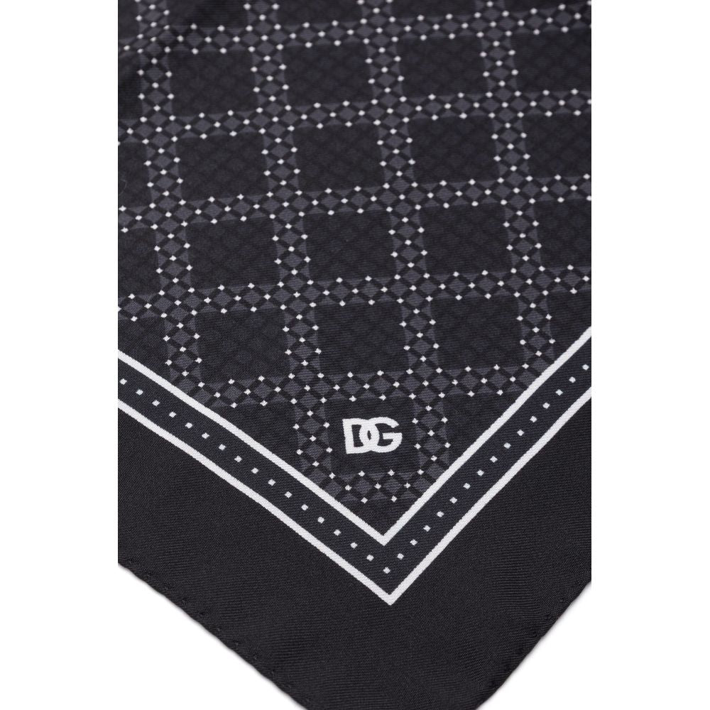 Dolce & Gabbana Black Silk Handkerchief