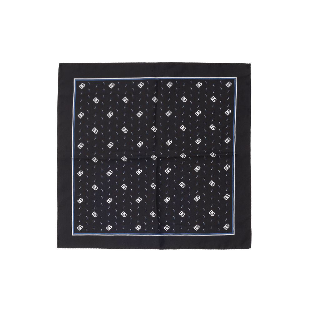Dolce & Gabbana Black Silk Handkerchief