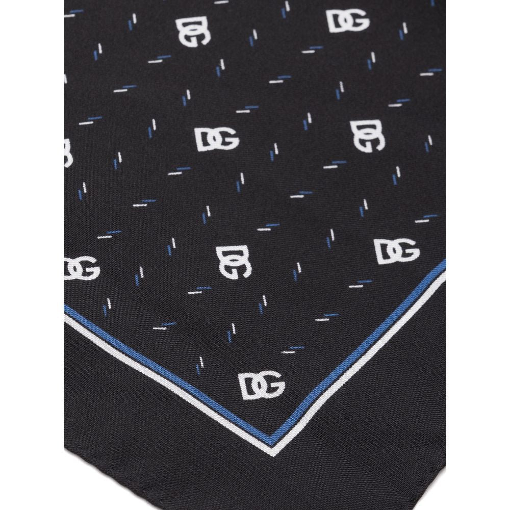 Dolce & Gabbana Black Silk Handkerchief
