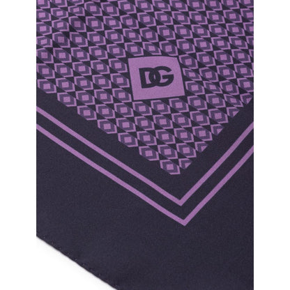 Dolce & Gabbana Purple Silk Handkerchief