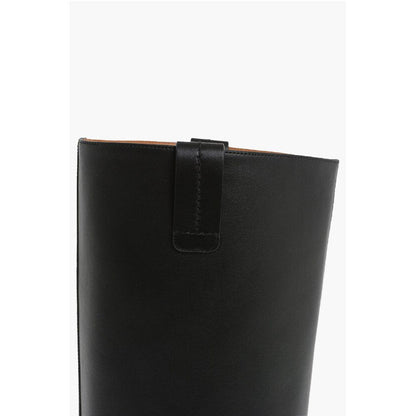 Chloé Leather High Boots with Embossed Stitches