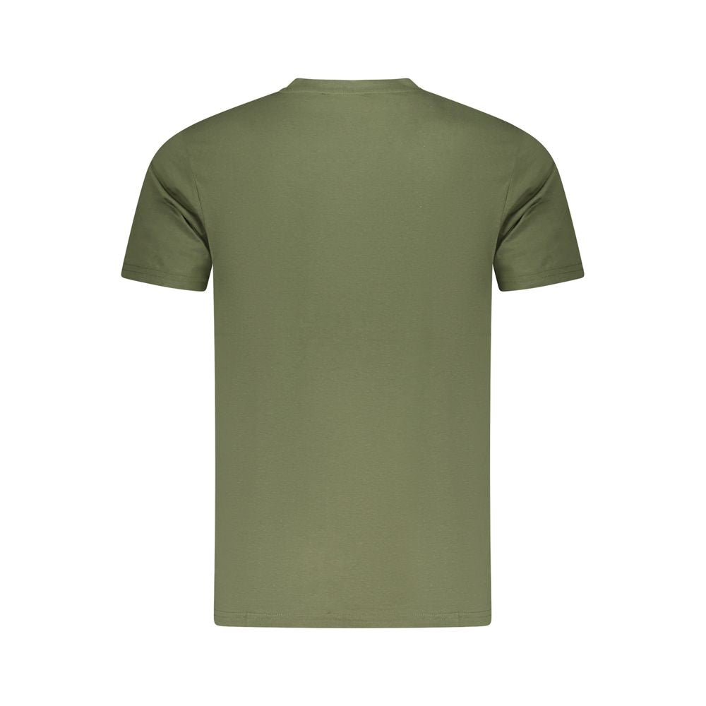 Cavalli Class Green Cotton Men T-Shirt