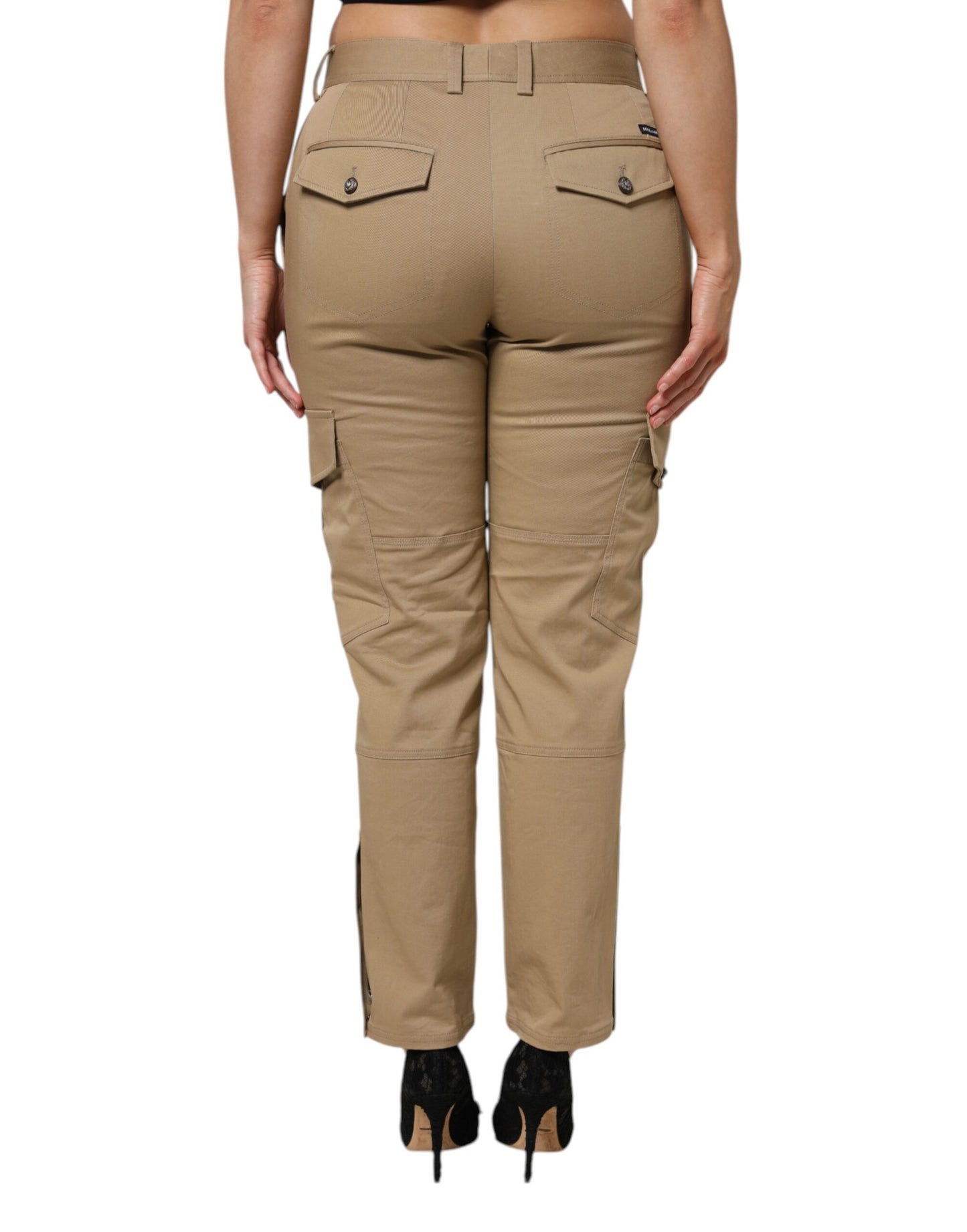 Dolce & Gabbana Brown Cotton Cargo Tapered Pants