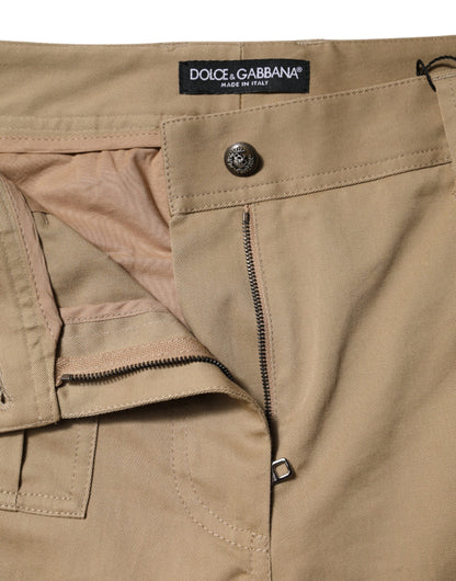 Dolce & Gabbana Brown Cotton Cargo Tapered Pants
