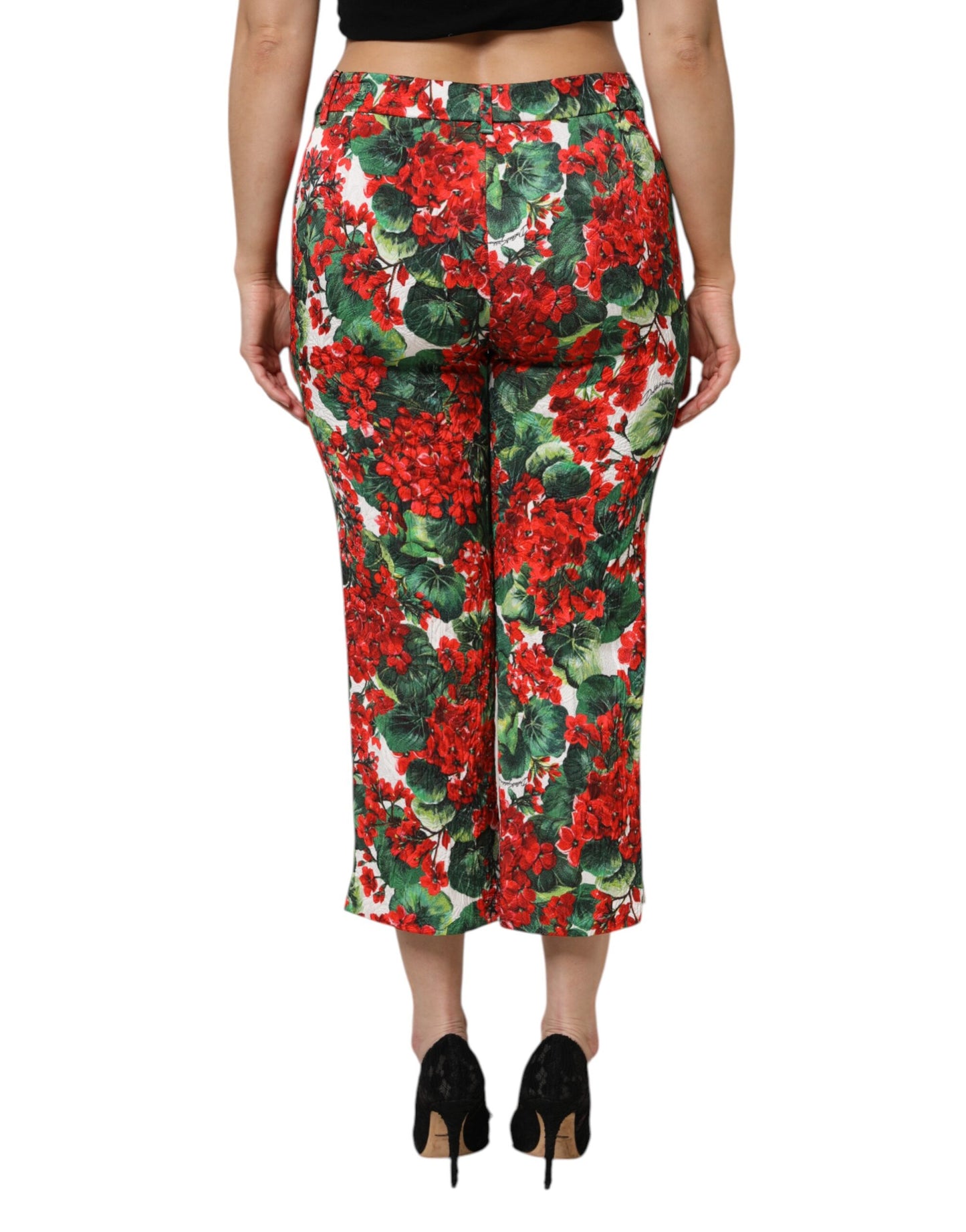 Dolce &amp; Gabbana Cropped Pants mit mehrfarbigem Blumenmuster