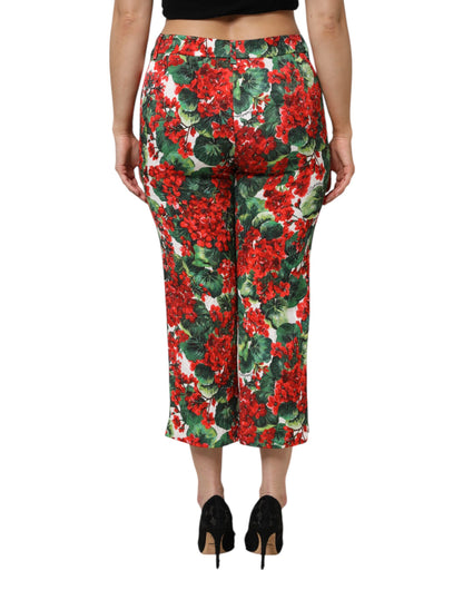 Dolce &amp; Gabbana Cropped Pants mit mehrfarbigem Blumenmuster