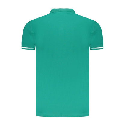 Cavalli Class Green Cotton Men Polo Shirt