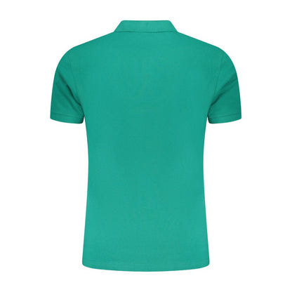 Cavalli Class Green Cotton Men Polo Shirt