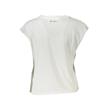 Desigual White Cotton Women TShirt